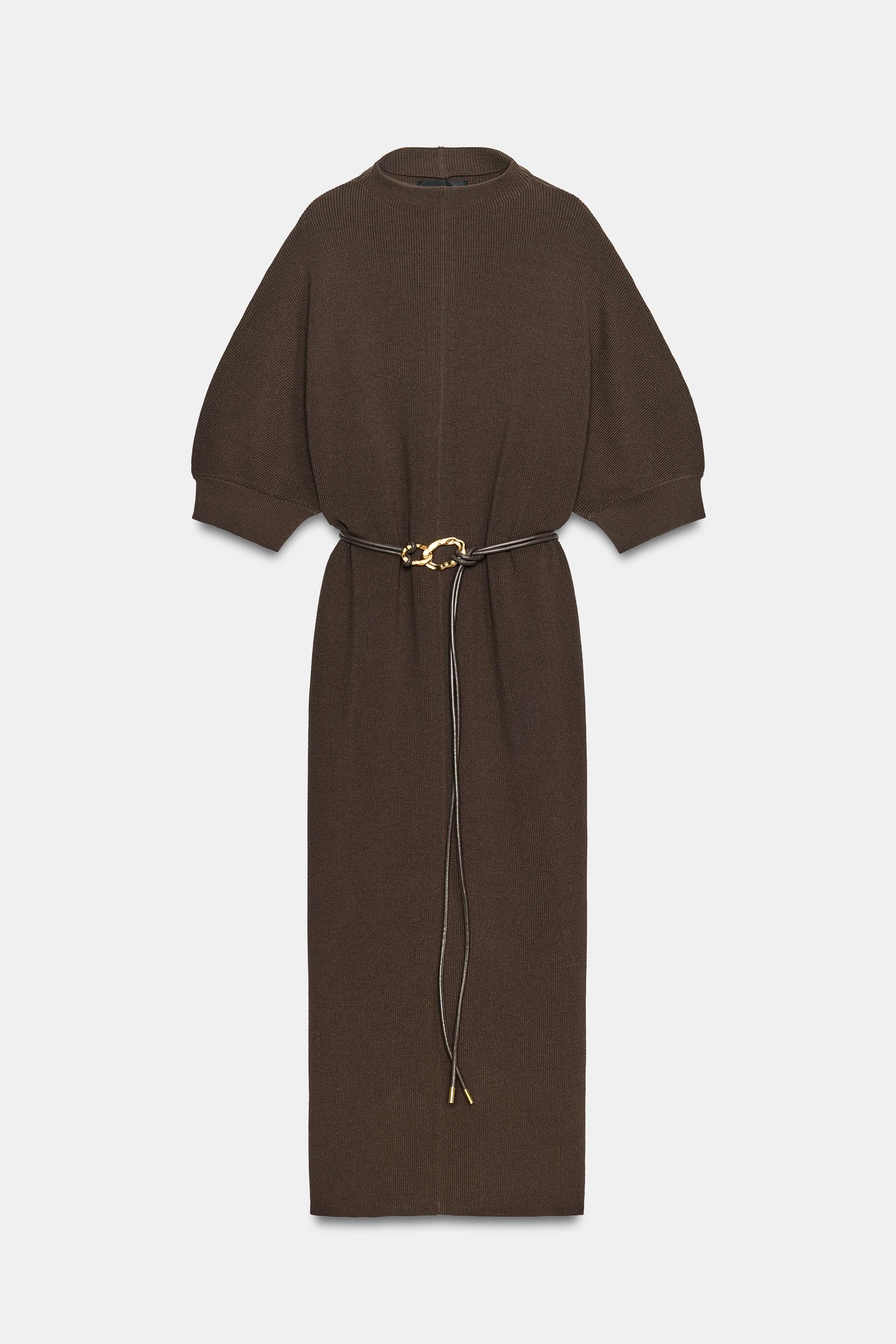 BELTED KNIT MAXI DRESS thumbnail 7