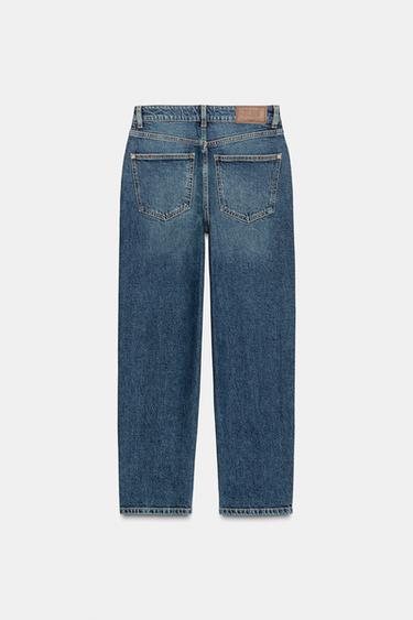 JEANS Z.01 MOM FIT خصر عالي - أزرق الخاص بـ Zara