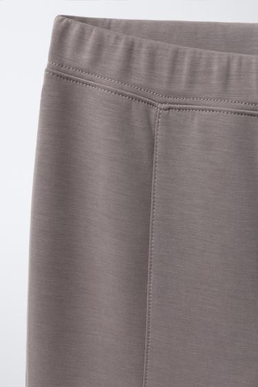 FLARE TROUSERS WITH MODAL - Brown / Taupe by Zara - Image 2