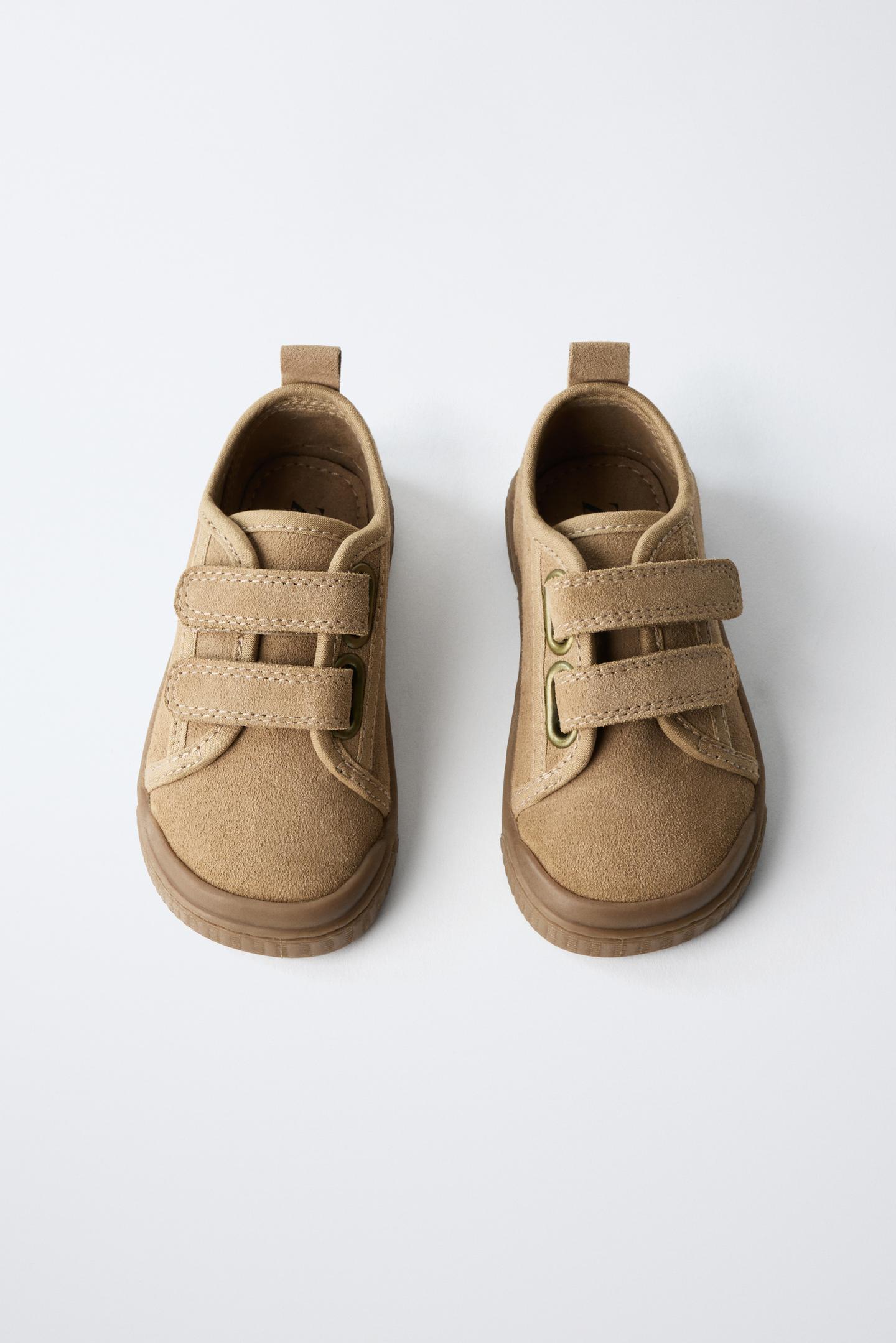 Детские кроссовки Zara Leather Barefoot, цвет: Коричневый — фото 9