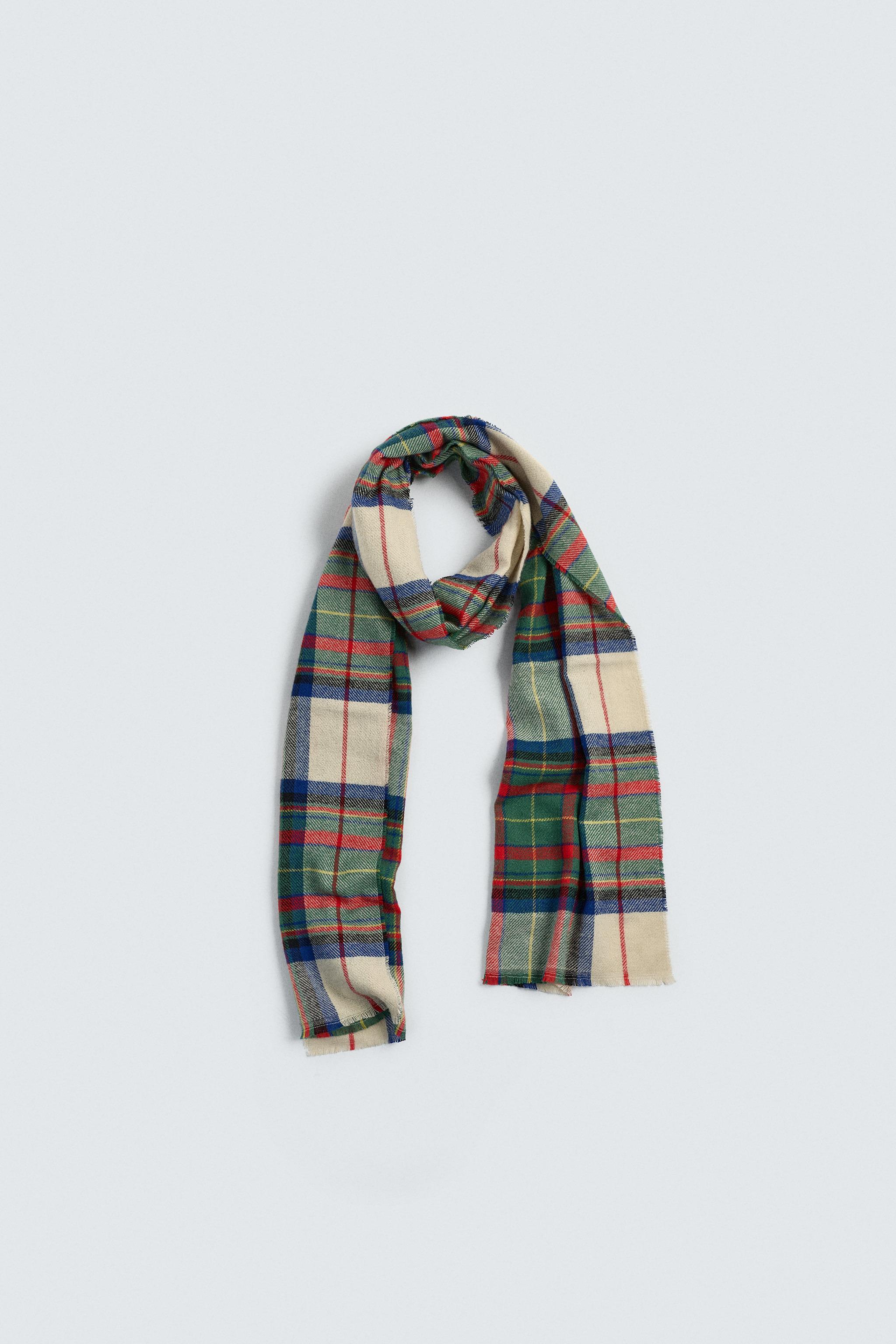 CHECK COTTON FOULARD AARON LEVINE X ZARA