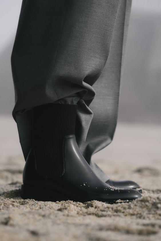 zara patent boots