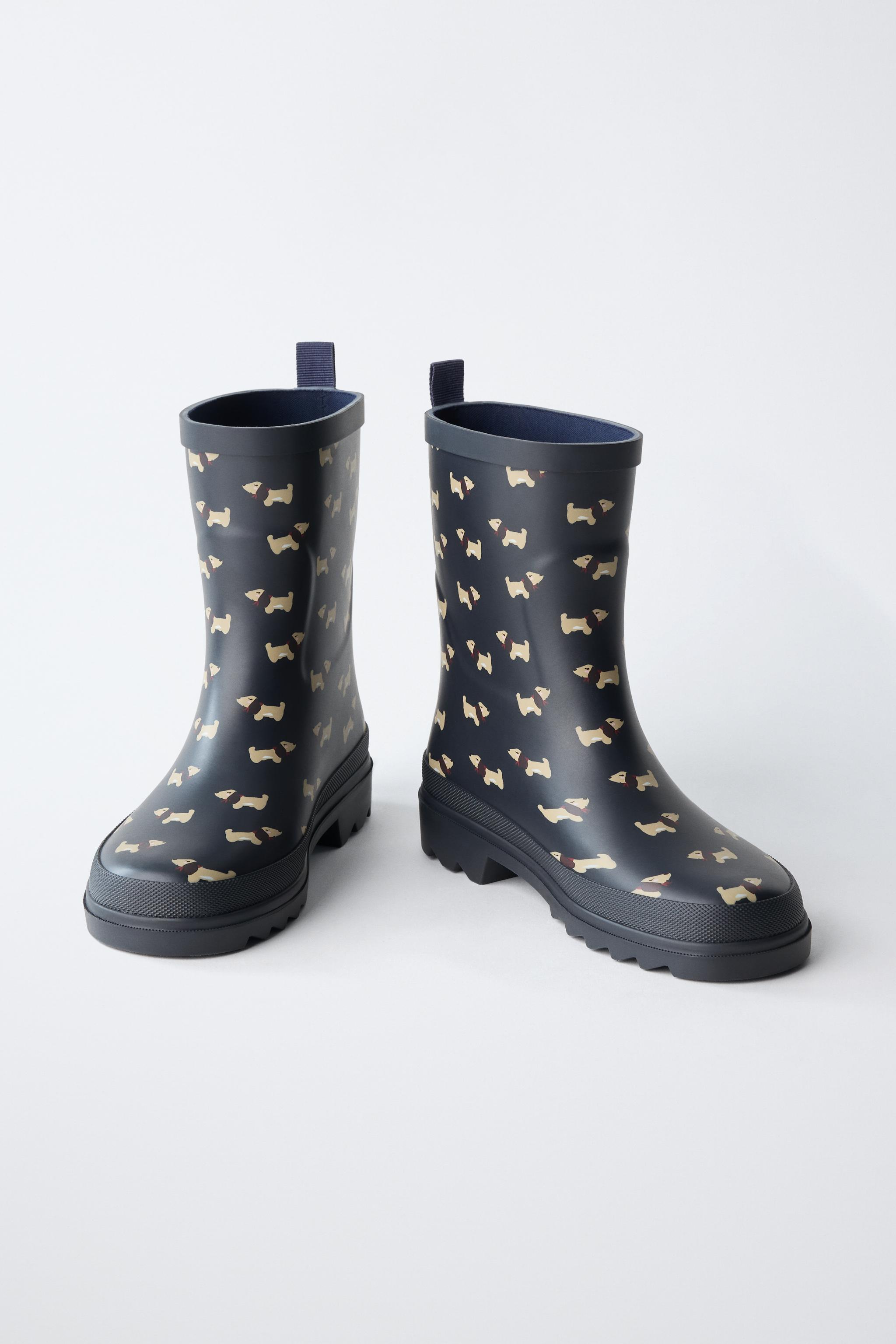 Детские ботинки Zara PUPPY PRINT RAIN BOOTS — фото 4