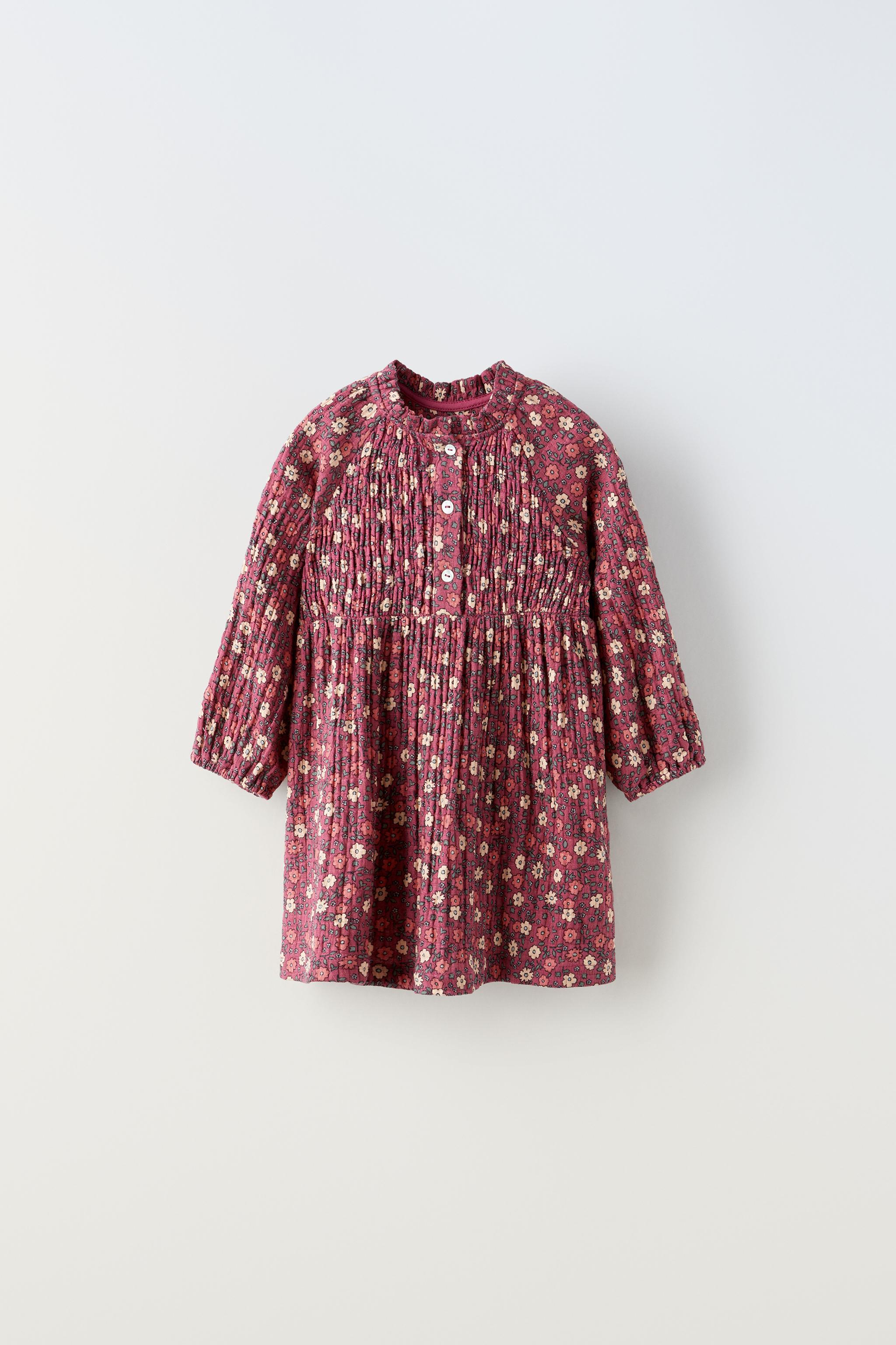 Zara red floral outlet dress