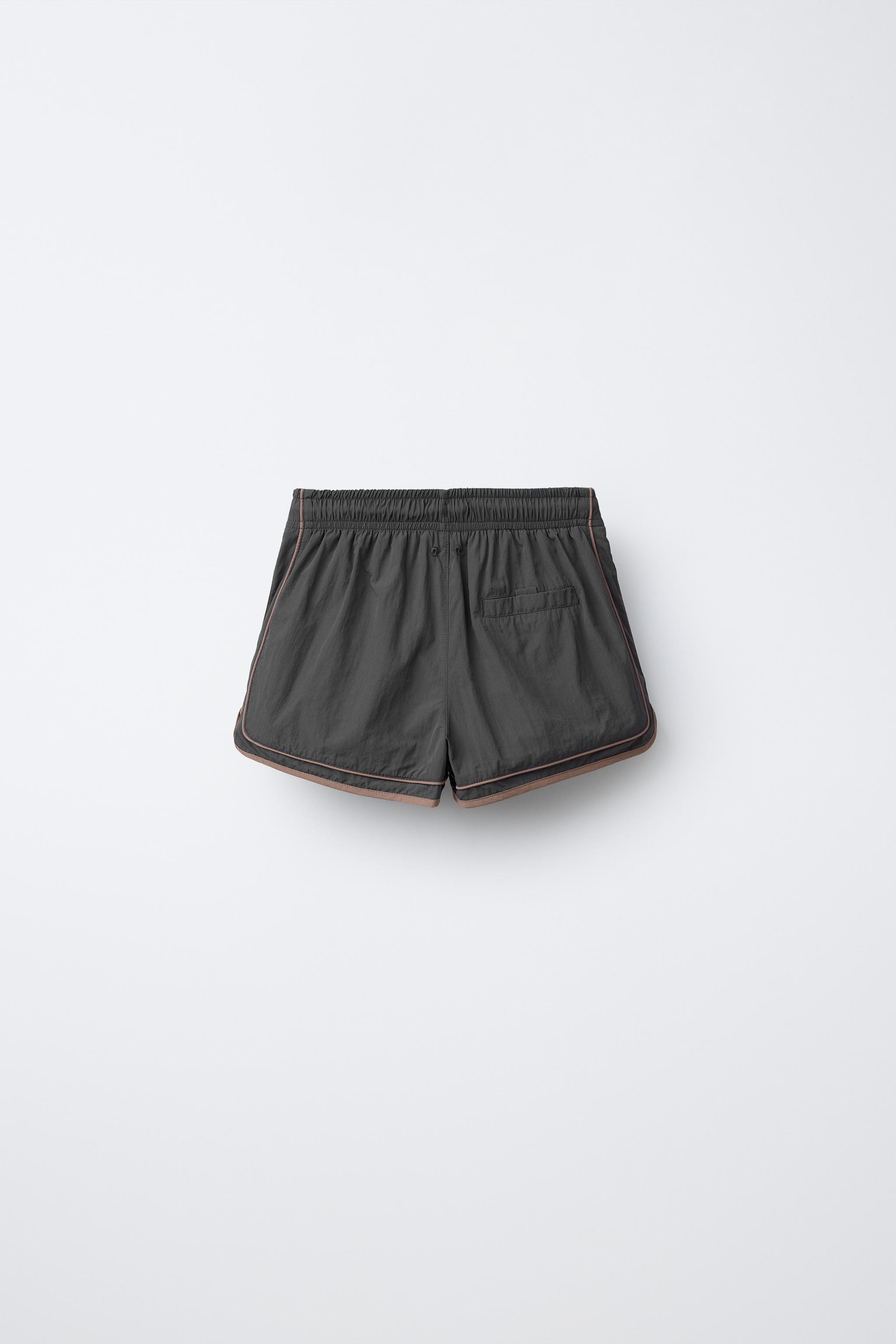 6-14 ANS/ SHORT DE BAIN À BANDES CONTRASTE