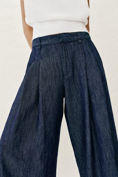 CULOTTES WITH DARTS - Blue by Zara - Image 5