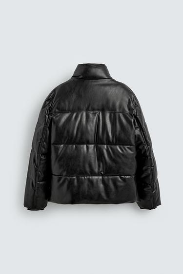 VESTE REMBOURRÉE EN MATIÈRE SYNTHÉTIQUE - Noir de Zara - Image 7