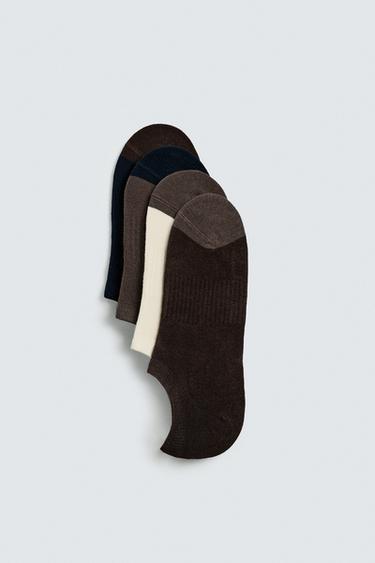 PACK OF 4 NO-SHOW SOCKS - various by Zara