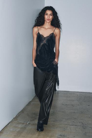 БРЮКИ BALLOON ИЗ ИСКУССТВЕННОЙ КОЖИ ZW COLLECTION — ЧЕРНЫЙ от Zara