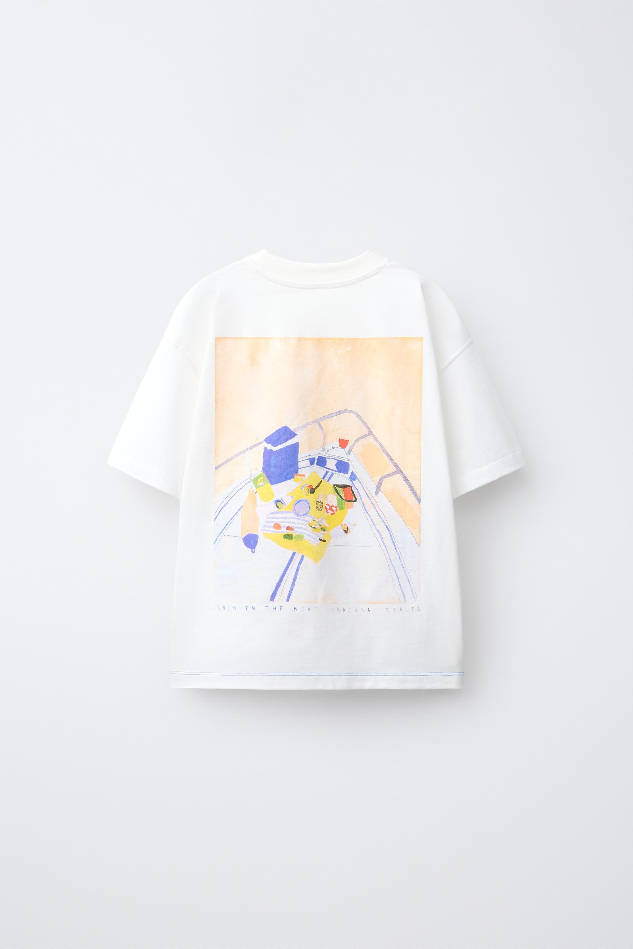 CLARA CEBRIAN © EMBROIDERED AND PRINTED T-SHIRT — White