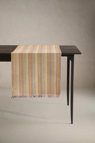 RUNNER COTONE RIGHE - Arancione di Zara - Immagine 0