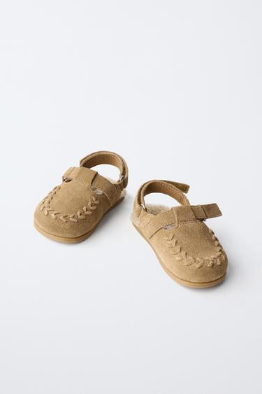 SABOTS EN CUIR PIEDS NUS - Marron de Zara - Image 4