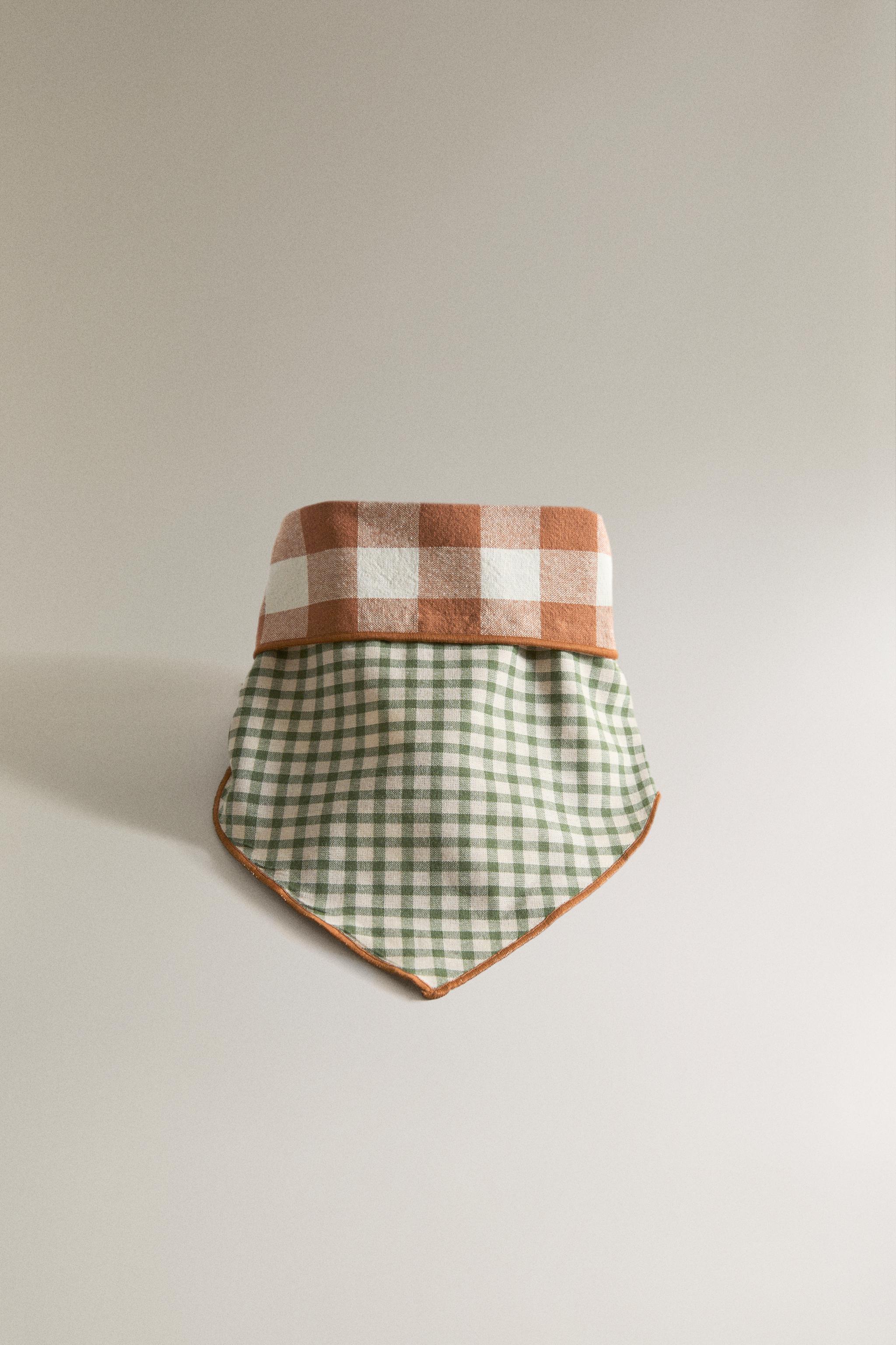 BANDANA RÉVERSIBLE À CARREAUX POUR ANIMAUX