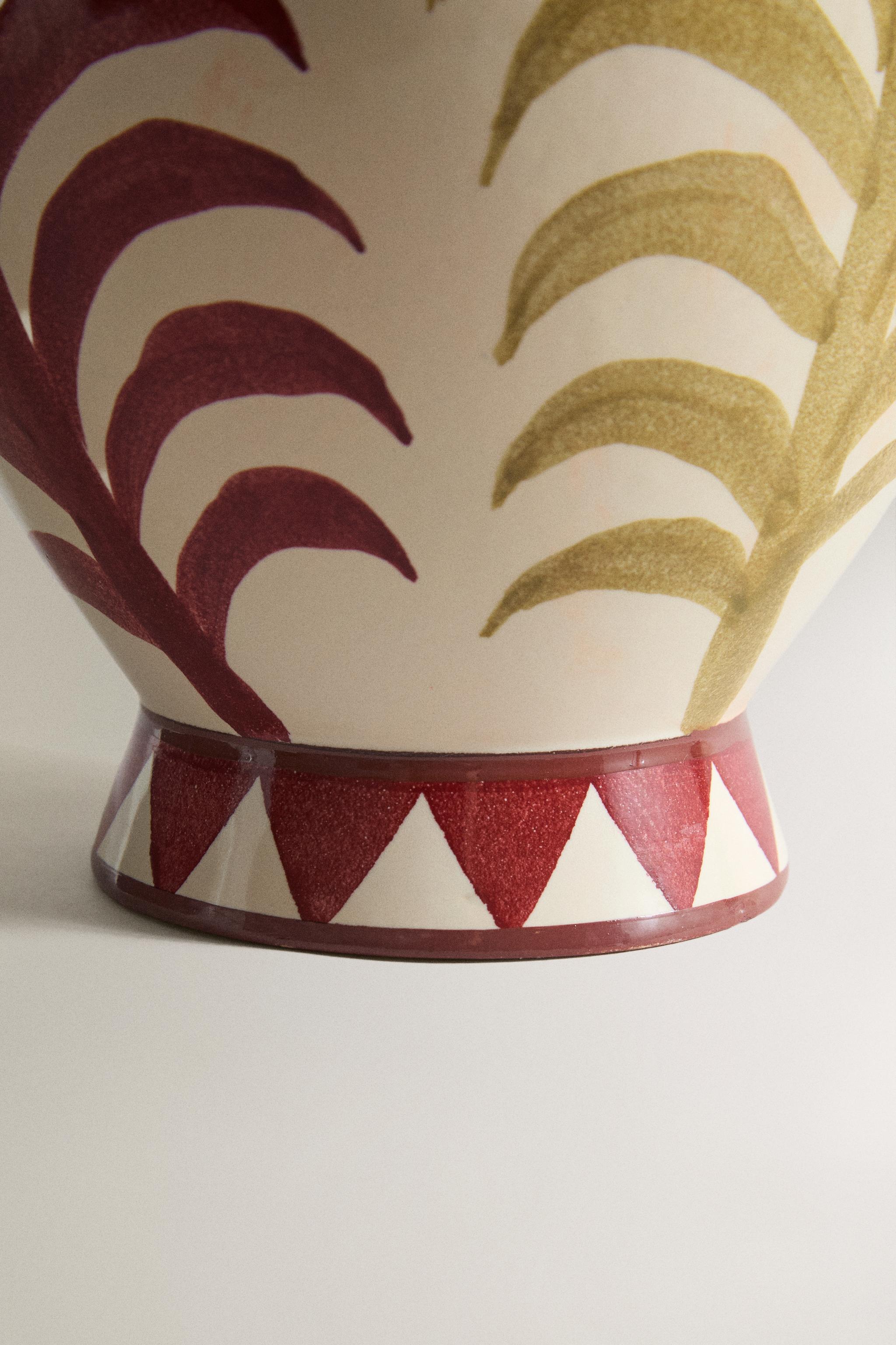 Zara CERAMIC VASE WITH DOUBLE HANDLES — фото 4