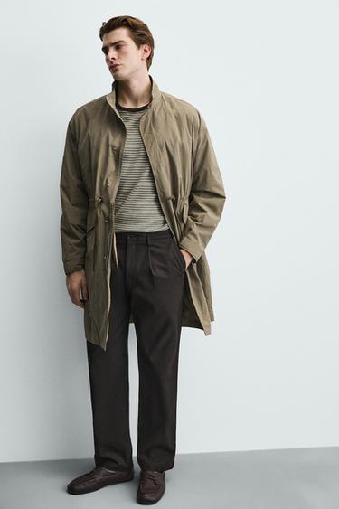 PANTALON STRUCTURÉ À PLIS - Marron de Zara - Image 5