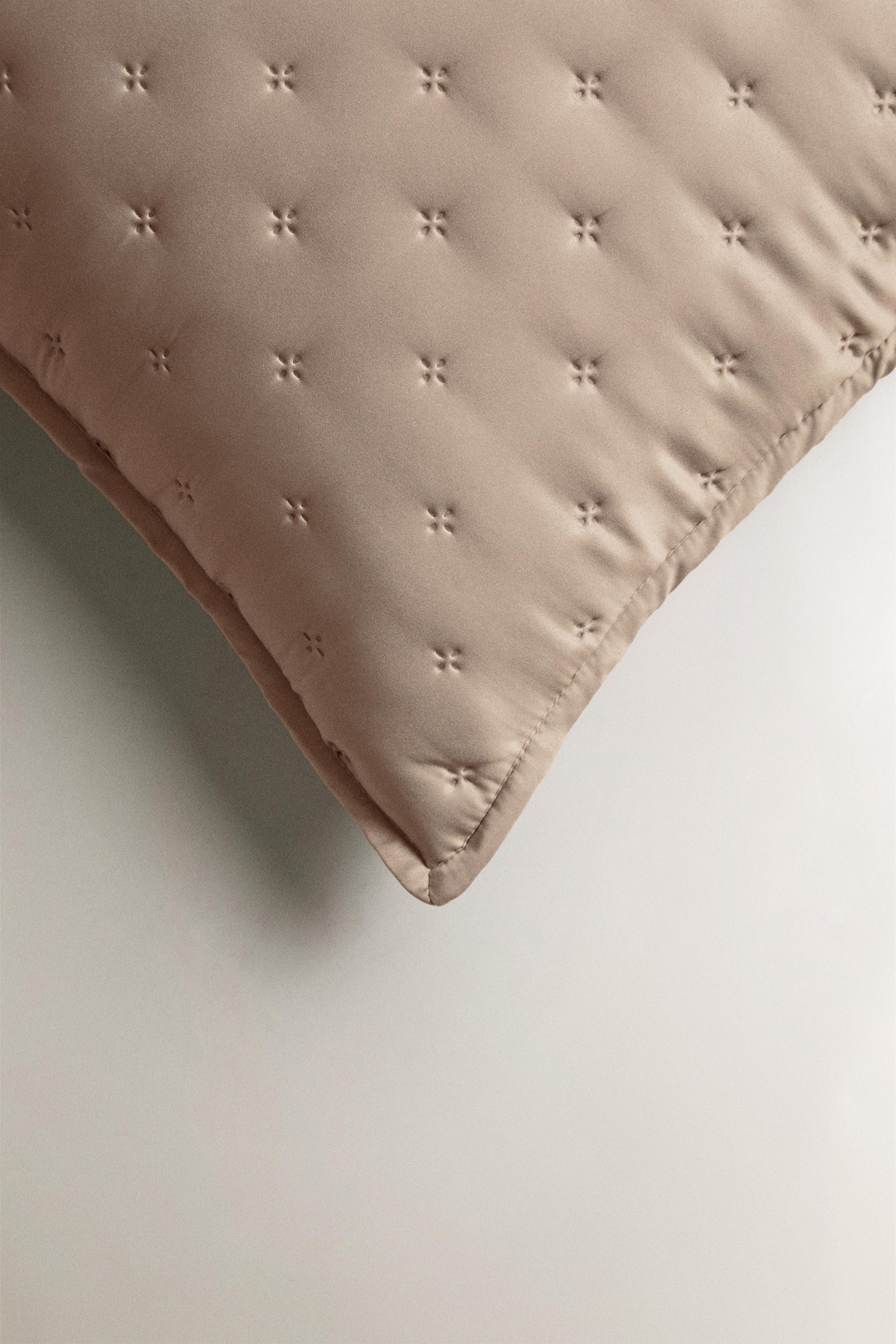 HOUSSE DE COUSSIN ÉDREDON SATIN LISSE NŒUDS