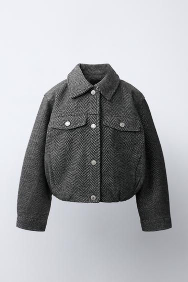 SOFT-JACKE IN BALLONFORM - Schwarz / Weiß von Zara - Bild 0