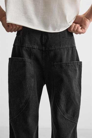 JEAN CARGO RELAXED FIT - Charbon de Zara - Image 5
