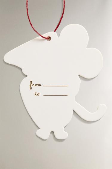 PACK OF CHRISTMAS MOUSE GIFT TAGS (PACK OF 12) - Multicoloured by Zara - Image 2