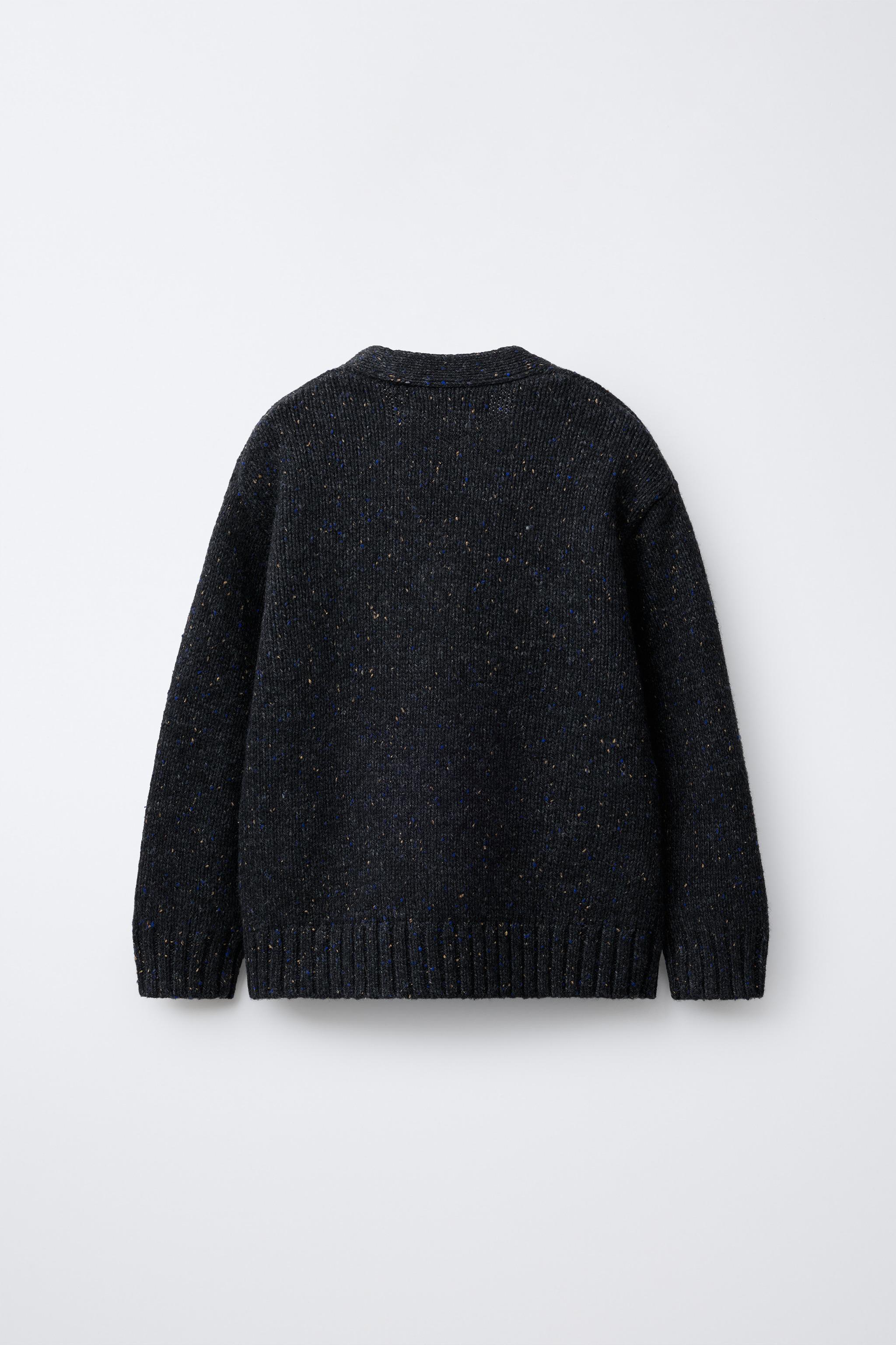 BUTTONED WOOL BLEND CARDIGAN