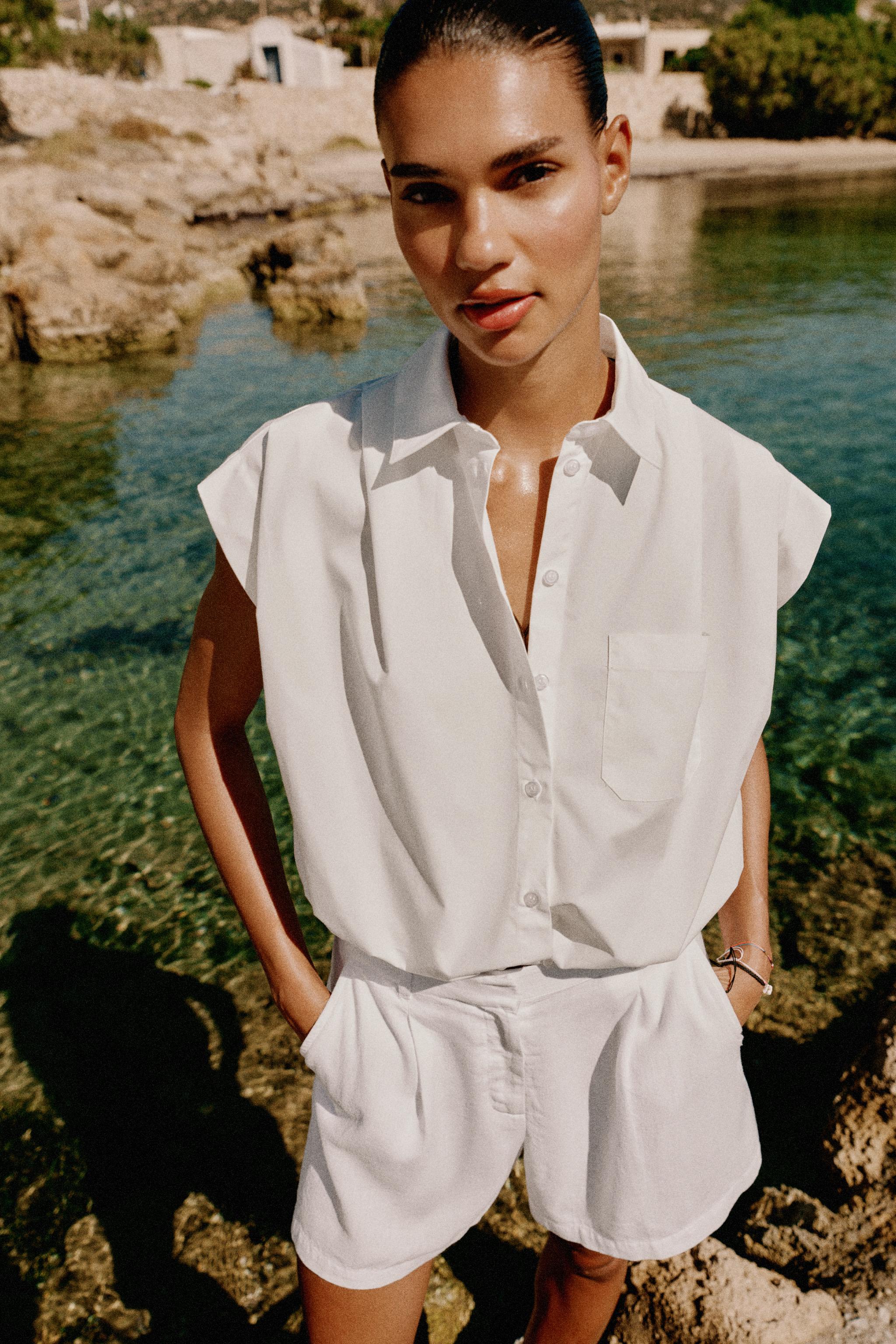 CHEMISE COURTE À CARREAUX VICHY