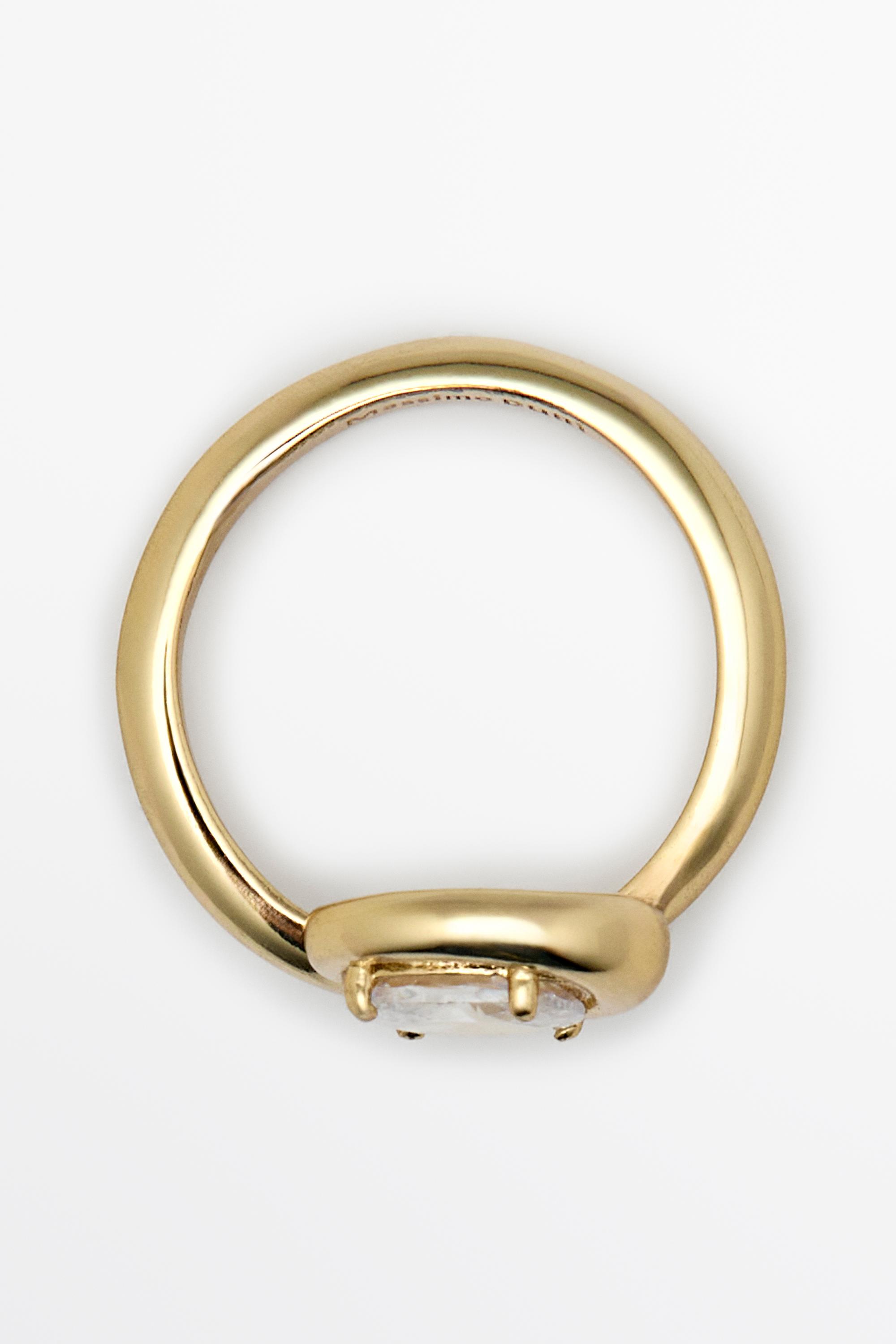 Shimmery crystal hoop ring