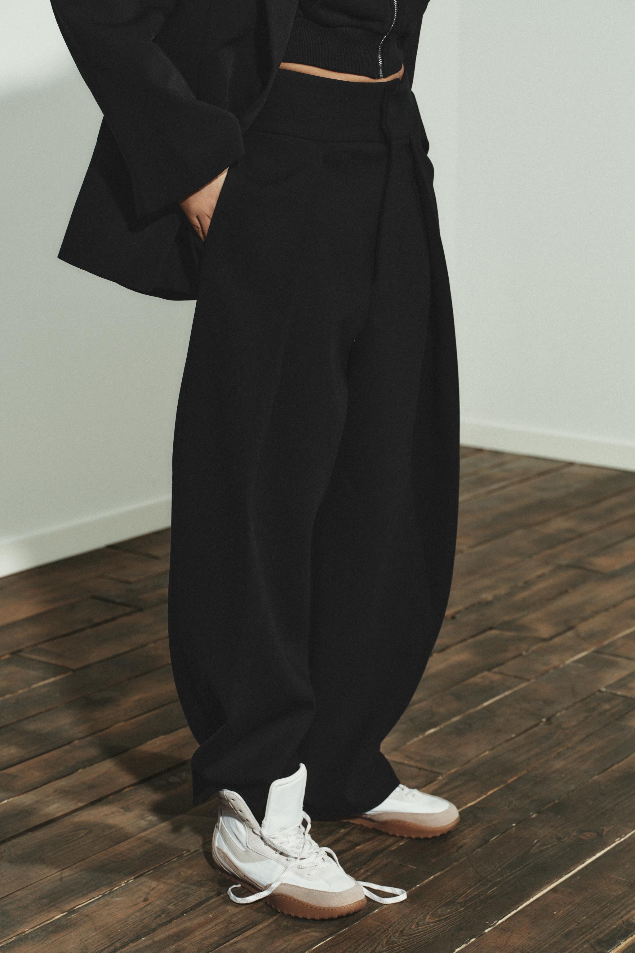 PLEATED BALLOON PANTS - Black | ZARA United States