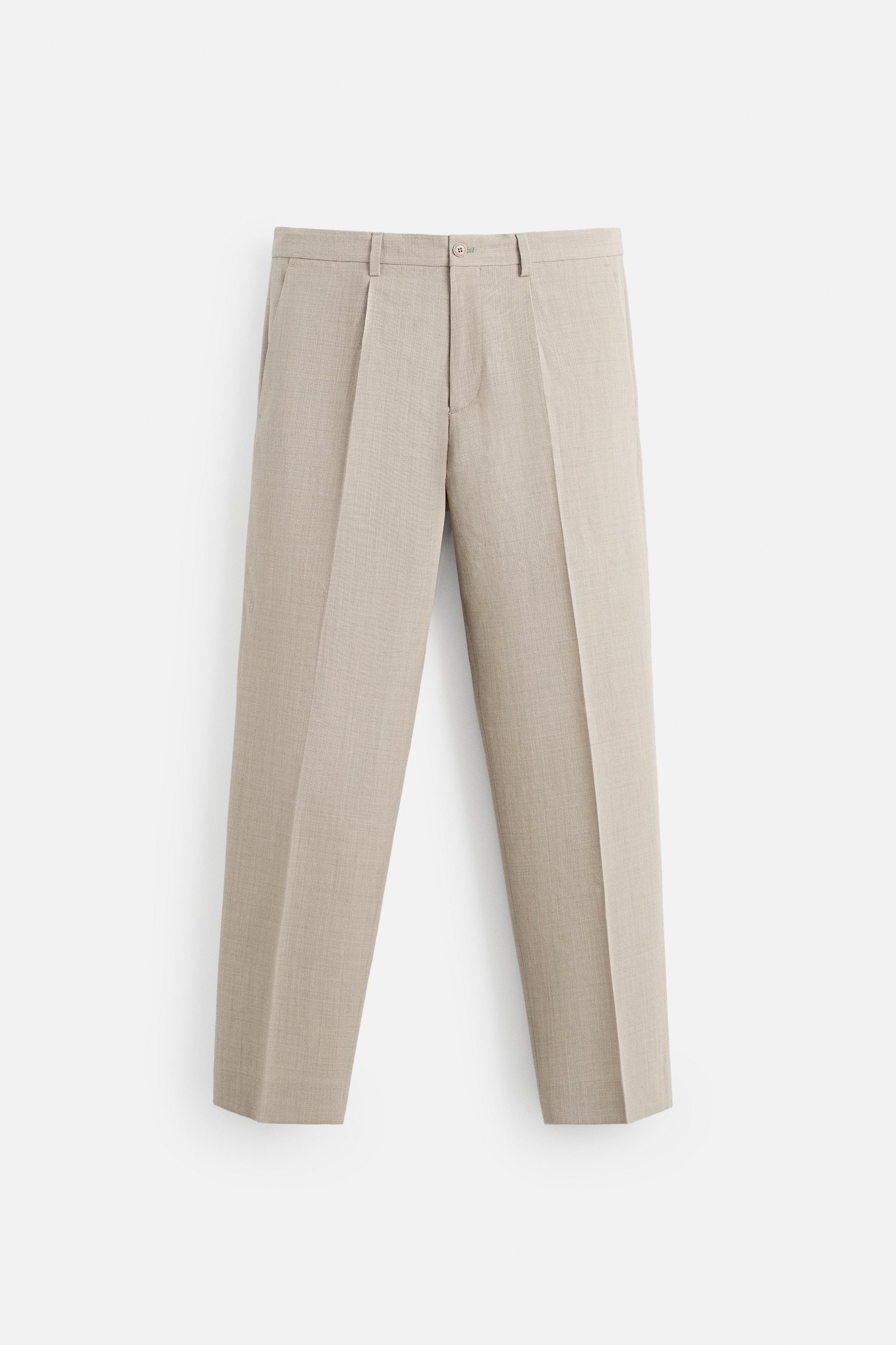 100% WOOL SUIT PANTS - Beige | ZARA Canada