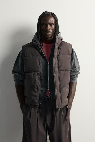 CHALECO TÉCNICO ACOLCHADO - Marrón de Zara