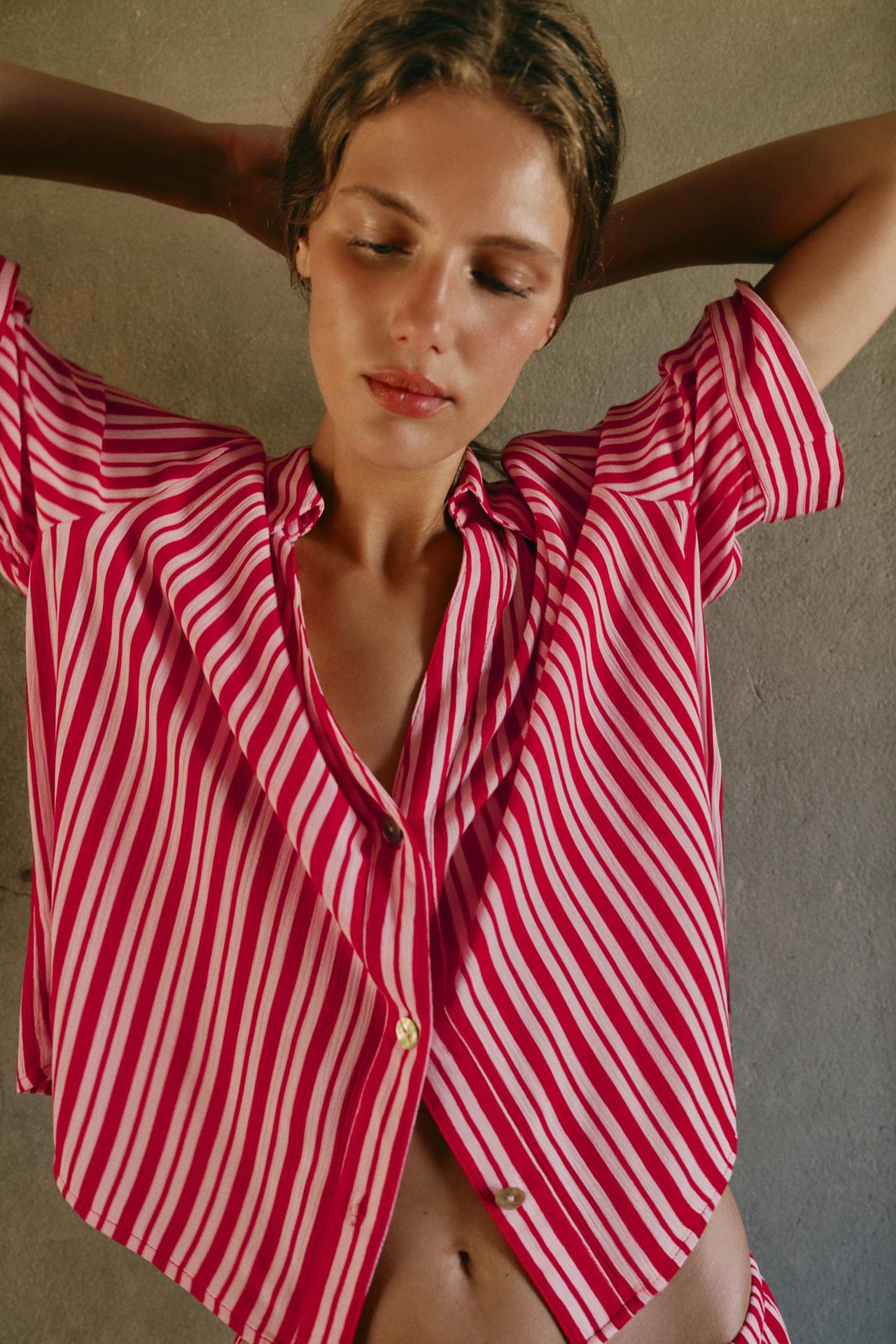 Camisa fluida de rayas