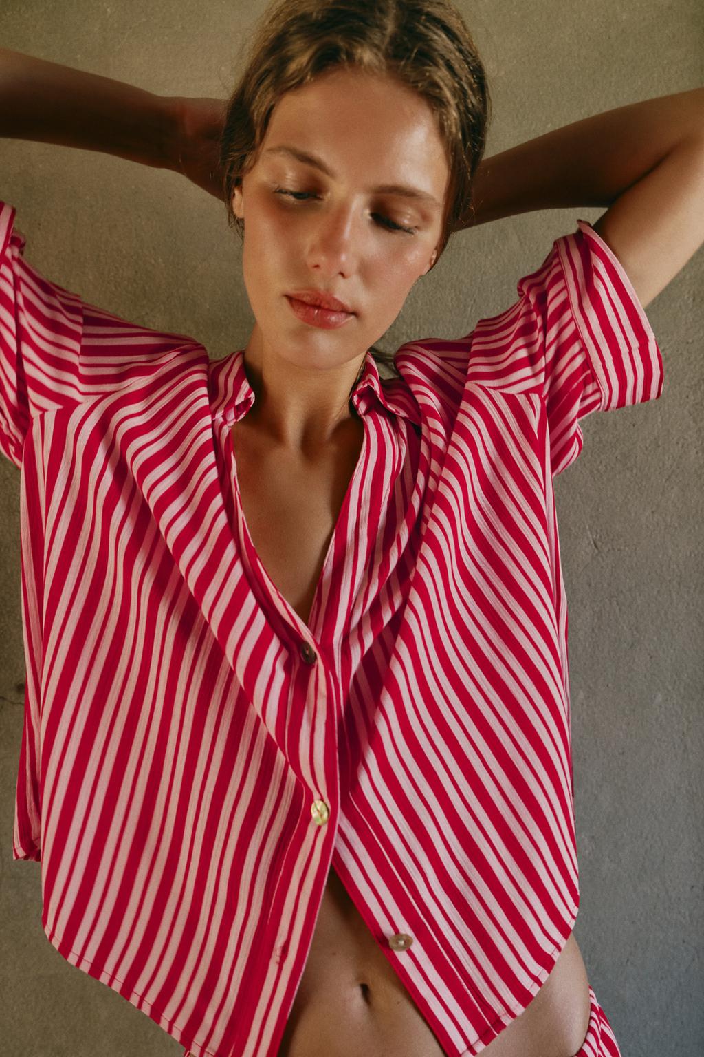 STRIPED FLOWING SHIRT
