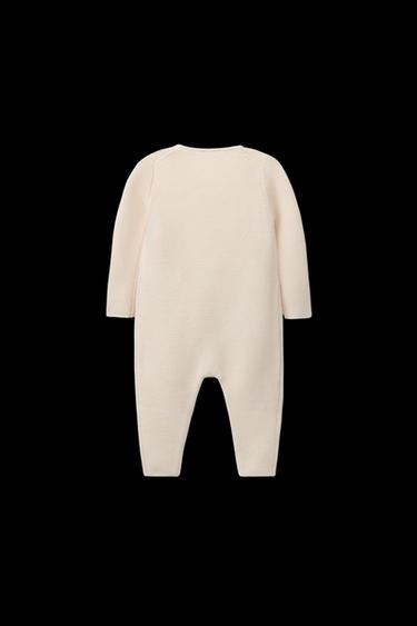 KIMONO PUNTO PATITO BORDADO - Crema de Zara