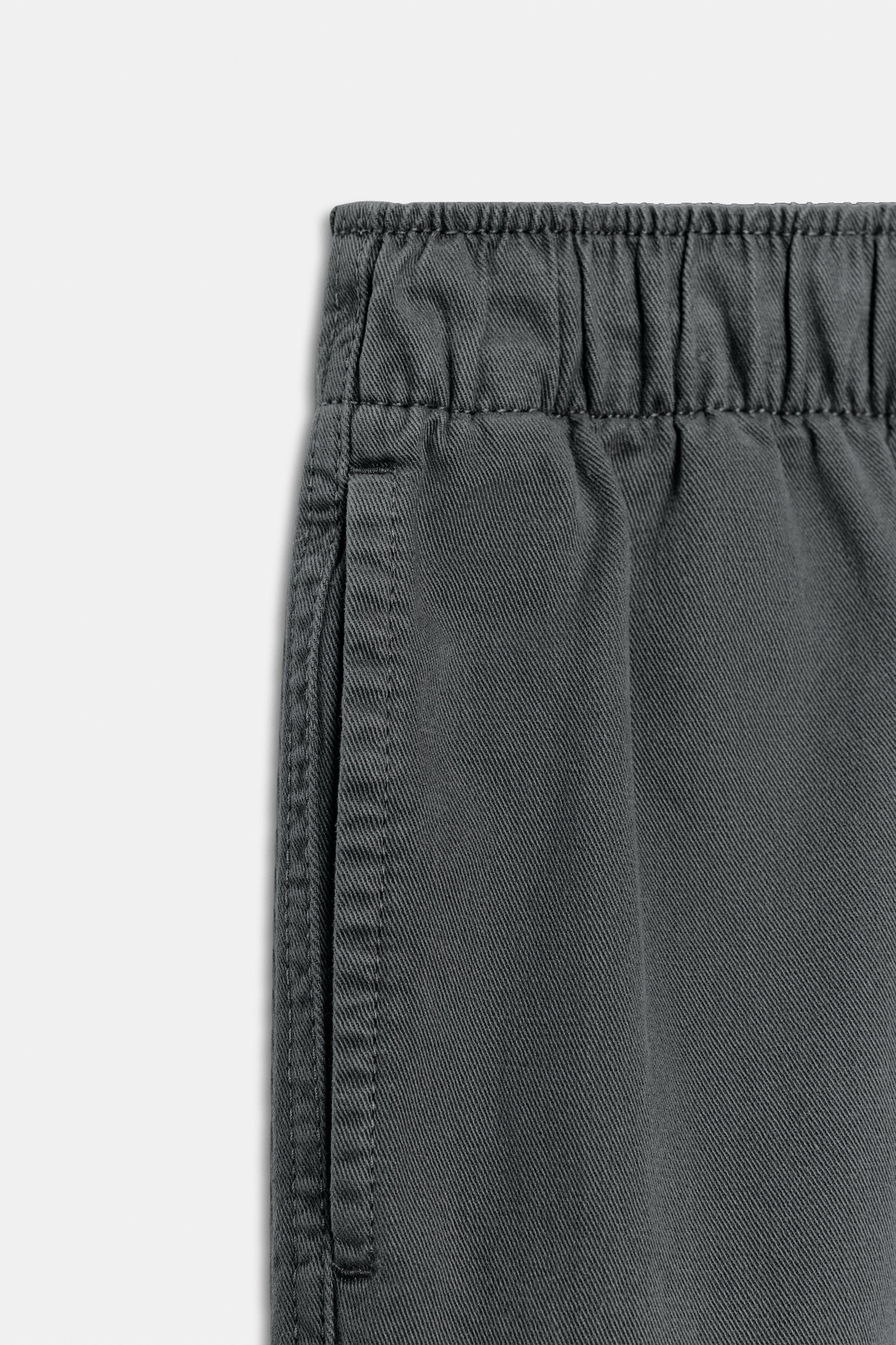 Женские шорты Zara 100% COTTON ELASTIC WAIST SHORTS — фото 9