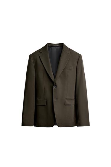BLAZER TRAJE SLIM FIT - Khaki oscuro de Zara
