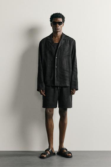GEOMETRIC JACQUARD RELAXED FIT SHIRT - Black by Zara - Image 0