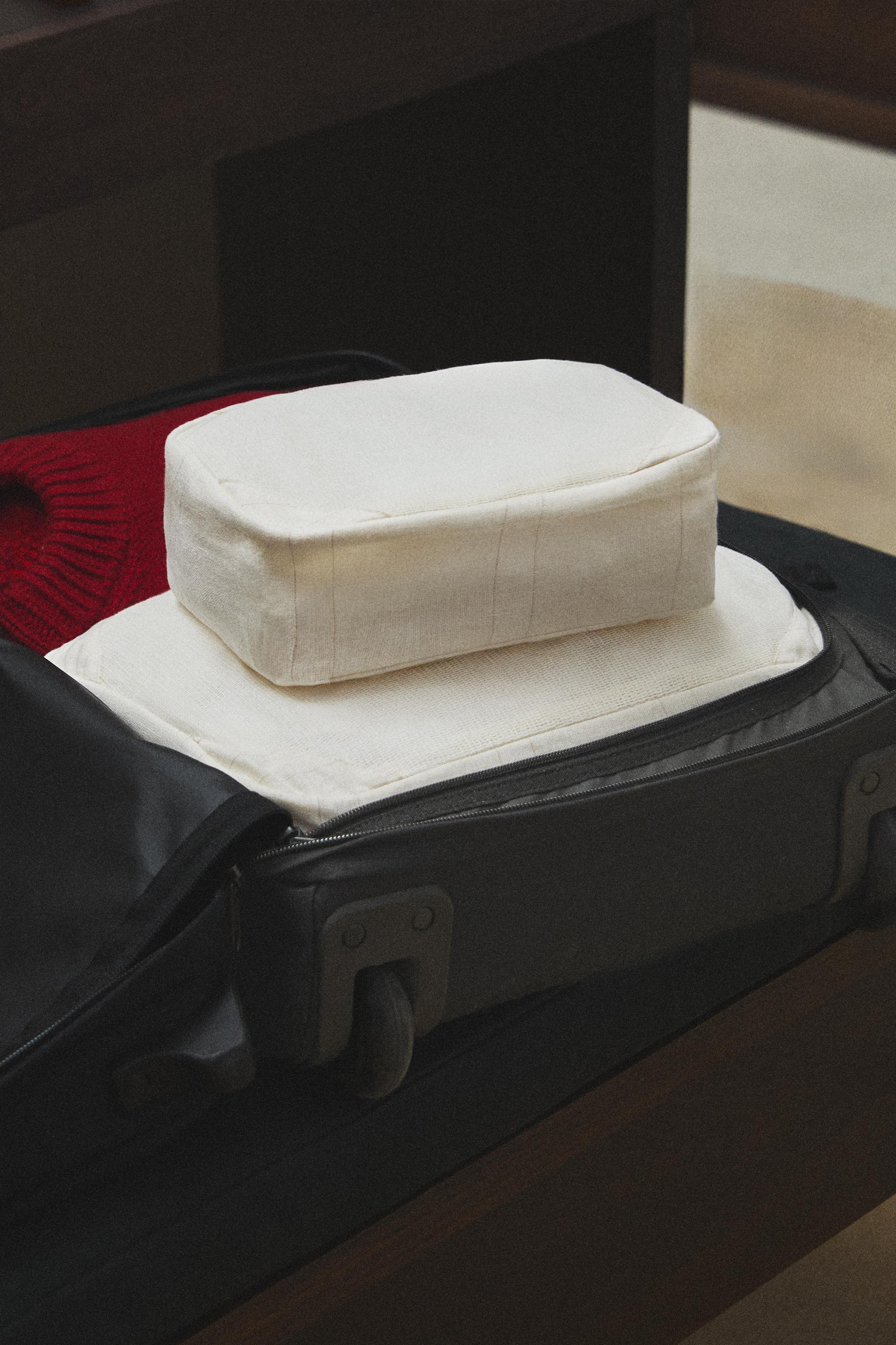 LINEN AND COTTON FABRIC ORGANIZER (PACK OF 3)