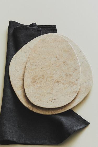 DECORATIVE MARBLE TRAY - Light brown by Zara - Image 5