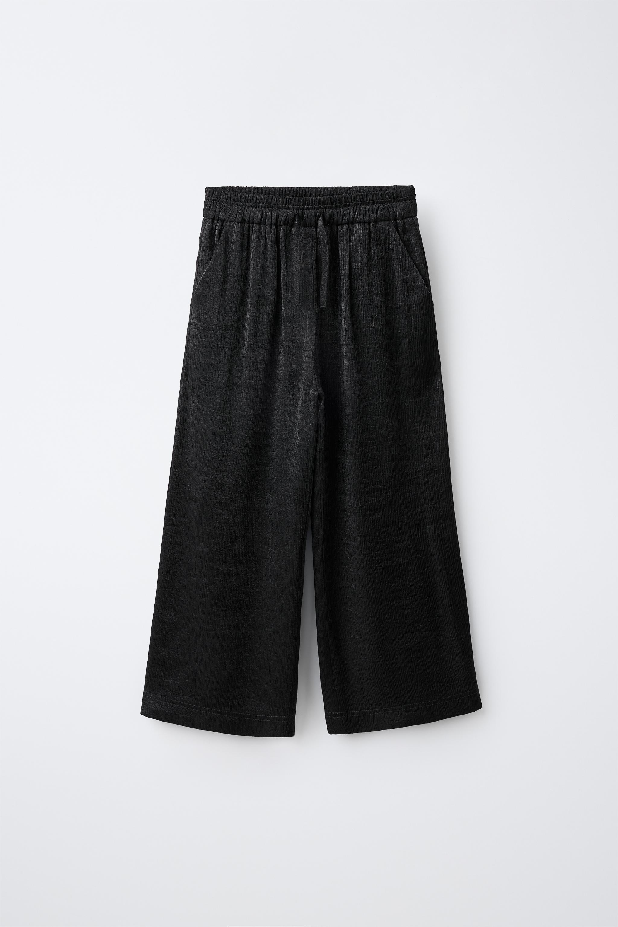 PANTALON WIDE LEG TEXTURÉ