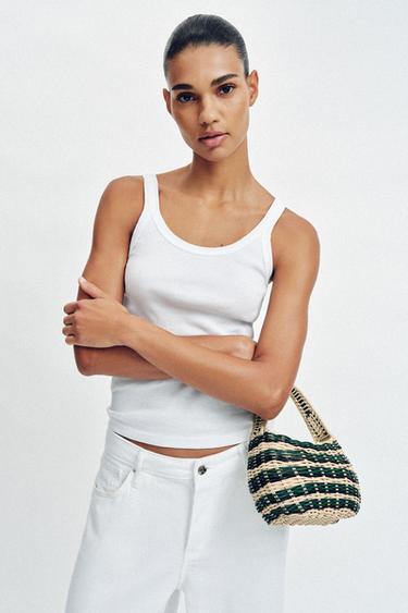 RIGID HANDBAG - Green by Zara
