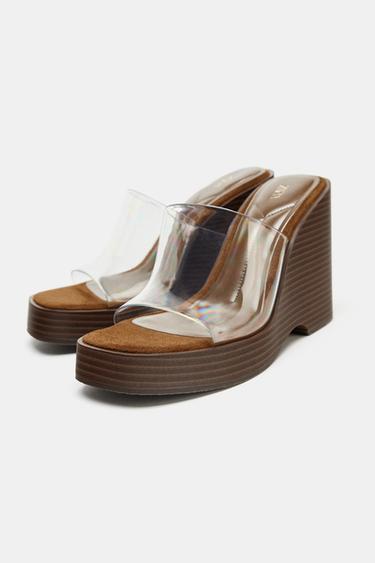 VINYL WEDGE - Brown by Zara - Image 4