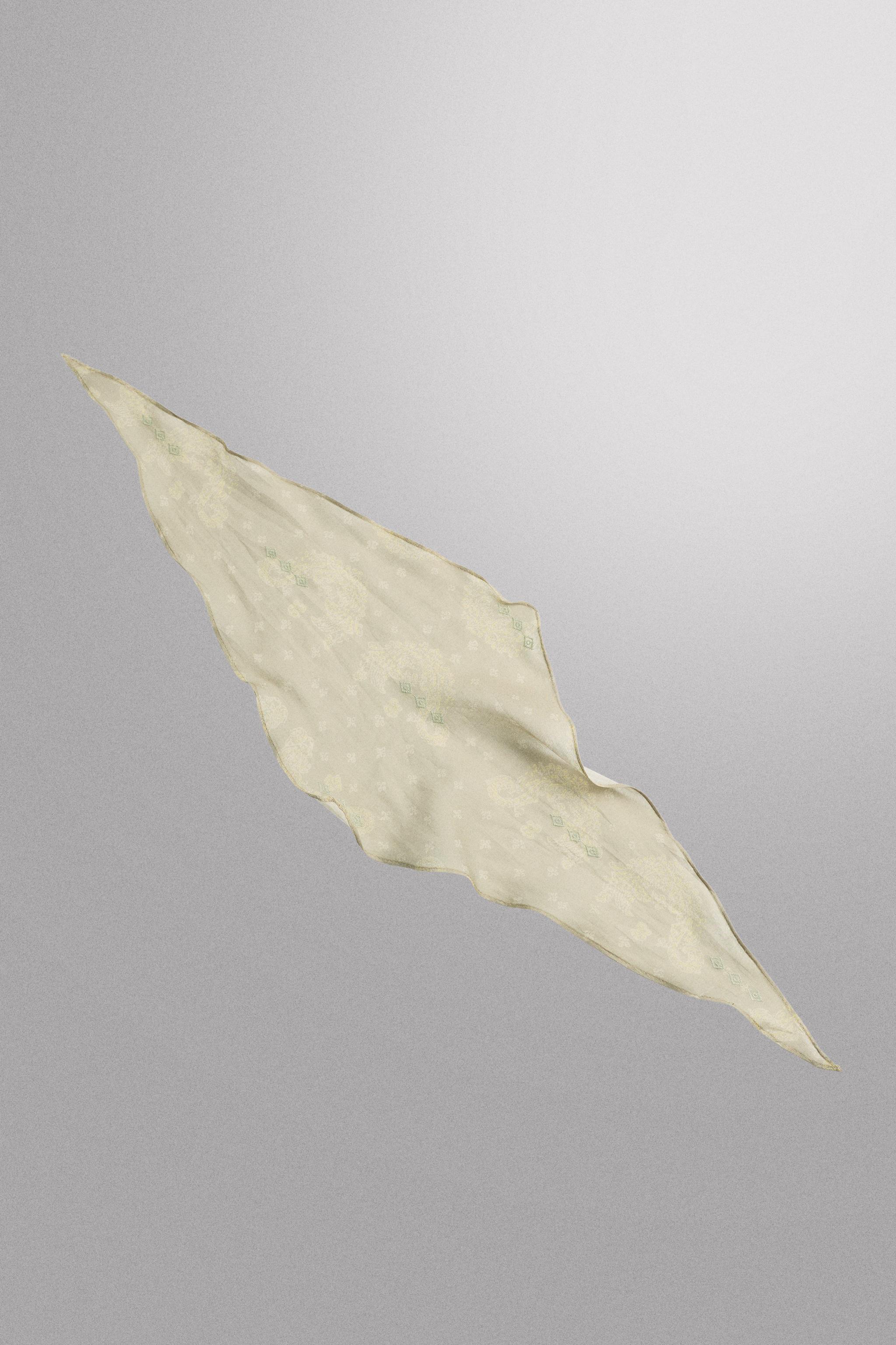 LIGHTWEIGHT RAMIE-COTTON BANDANA — Gray