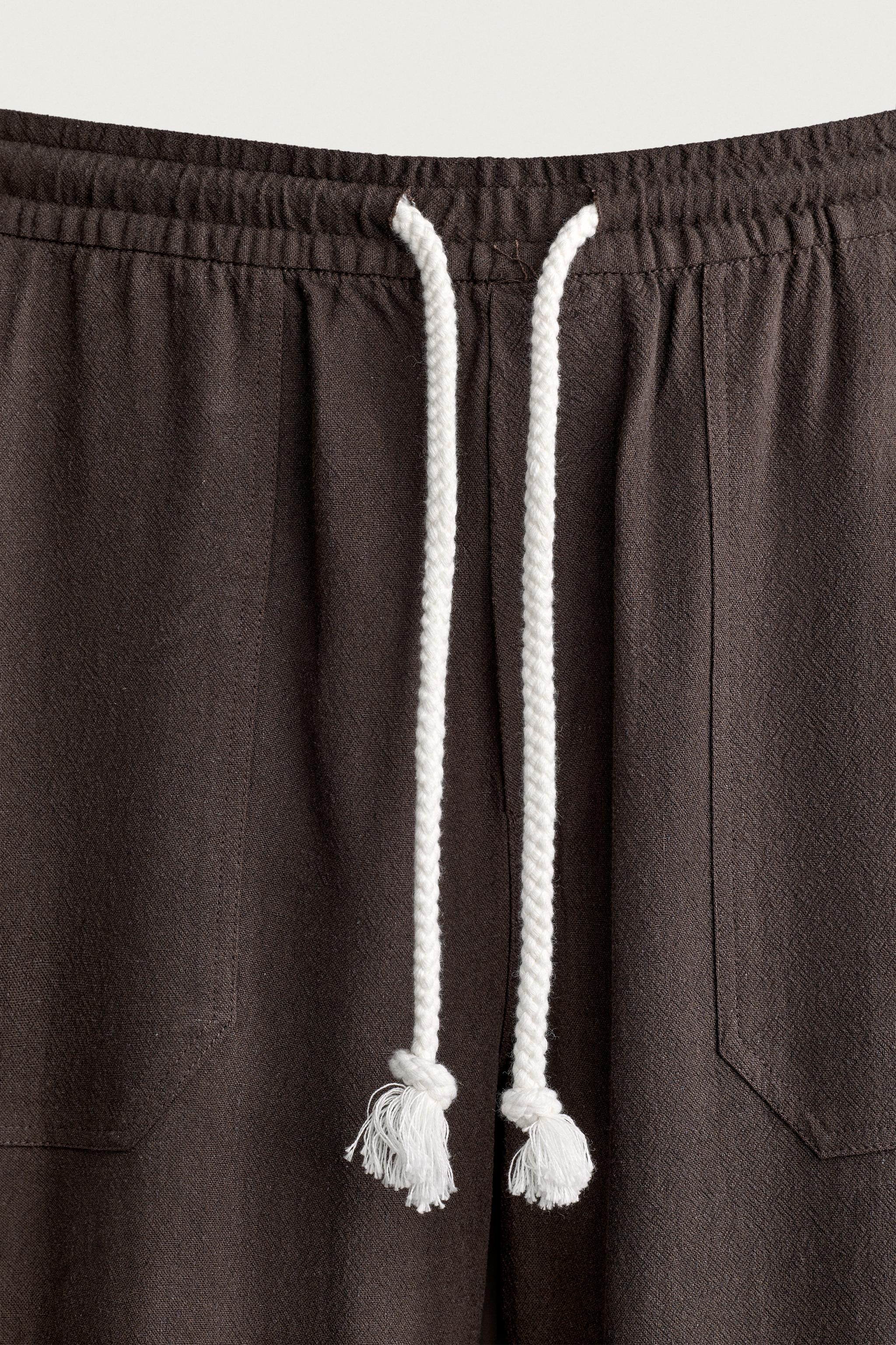 VISCOSE-LINEN RELAXED-FIT PANTS