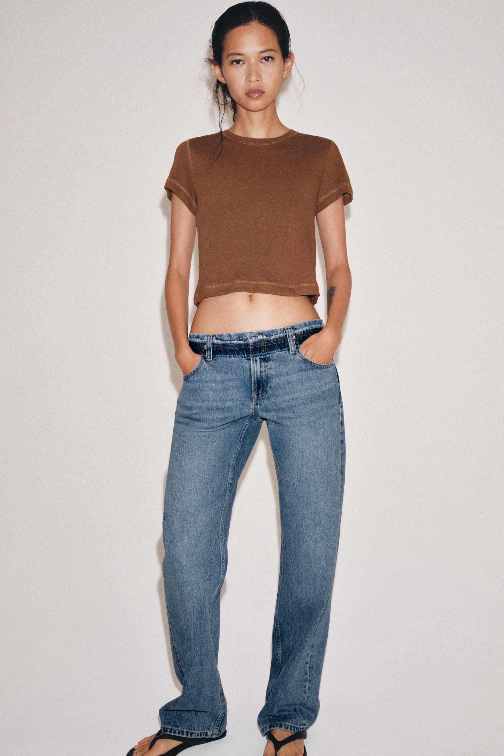 Женские футболки Zara RUSTIC SHORT SLEEVE T-SHIRT