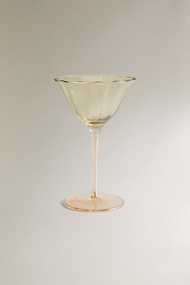 종 모양 유리 칵테일 잔 - Zara의 블루 - 이미지 0