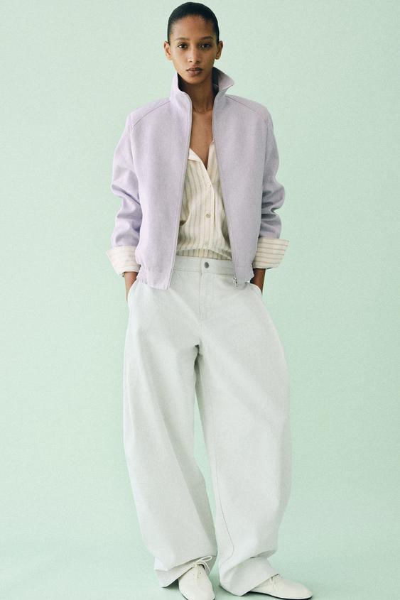 БАУЛЫ ЖАЙ ТАБАН БЫЛҒАРЫ ТУФЛИ - Экру ақ Zara компаниясынан - Сурет 0