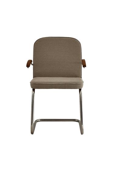 Zara VINTAGE CHROME CHAIR - Brown