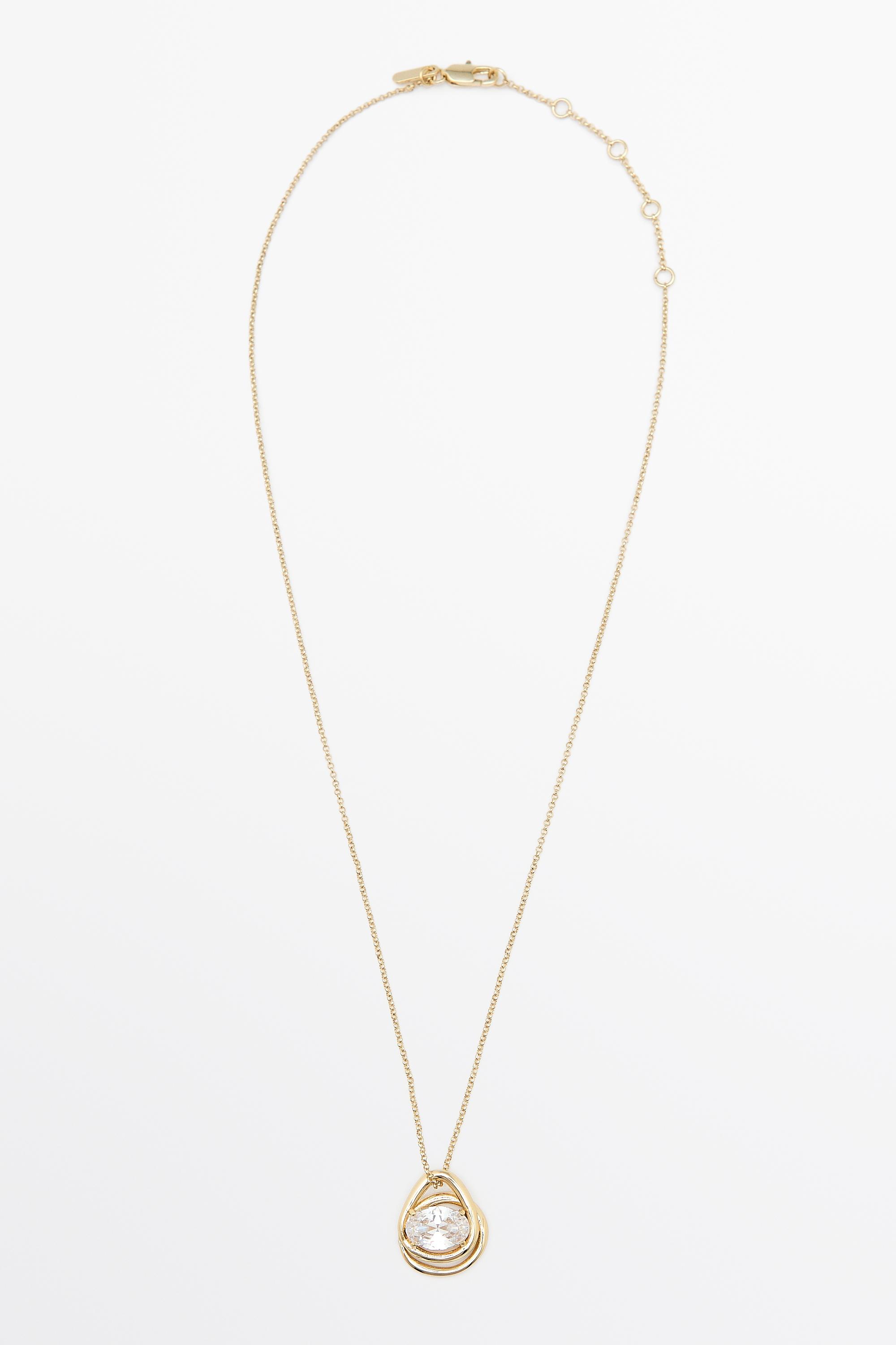 Collier ovale cristal irrégulier