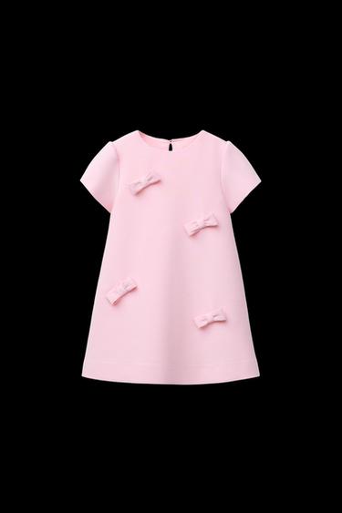 Zara BOW DRESS - Pink - Image 0