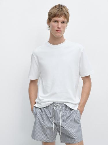 Zara 100% cotton short-sleeve T-shirt - White