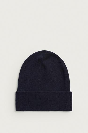 GORRO PUNTO 100% LANA - Marino de Zara
